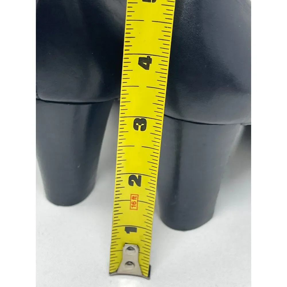 Ralph Lauren Black Leather 3” Pumps Block Heels Women’s Size 8M *Excellent - Picture 9 of 9